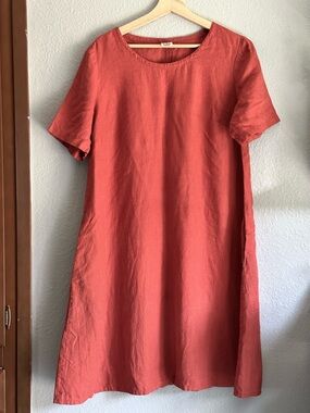 Linenbee Trapeze Linen Dress